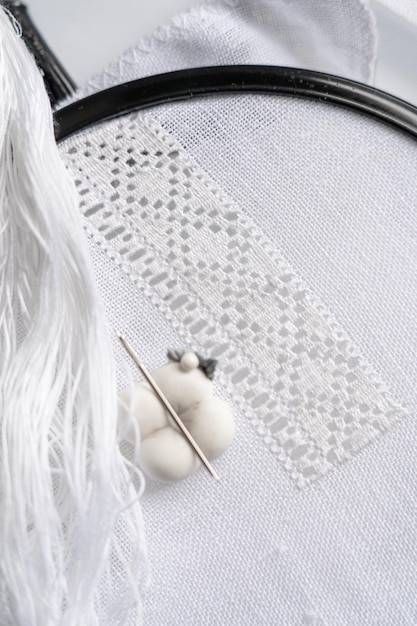 zbiór haftowanych próbek